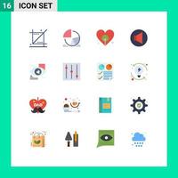 16 universal plano cores conjunto para rede e Móvel formulários toque volume analytics alto falante lâmpada editável pacote do criativo vetor Projeto elementos