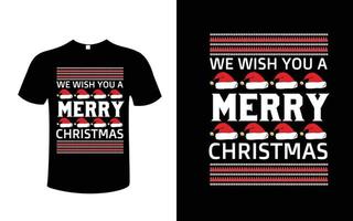 feliz natal vetor de design de camiseta