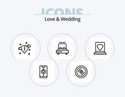 amor e Casamento linha ícone pacote 5 ícone Projeto. amar. direção. casamento. amante vetor