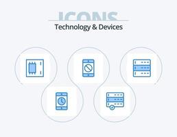 dispositivos azul ícone pacote 5 ícone Projeto. móvel. dispositivos. lasca. dispositivo. produtos vetor