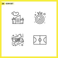 4 criativo ícones moderno sinais e símbolos do fábrica fazer compras poluição vegetal cesta editável vetor Projeto elementos