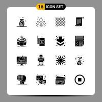16 criativo ícones moderno sinais e símbolos do plantar crescimento decoração EUA texto editável vetor Projeto elementos