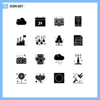 16 criativo ícones moderno sinais e símbolos do missão crescimento investimento o negócio Wi-fi editável vetor Projeto elementos