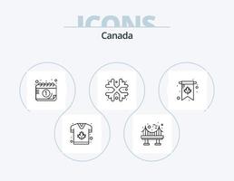 Canadá linha ícone pacote 5 ícone Projeto. convite. Rocha. neve. nativo. inuit vetor