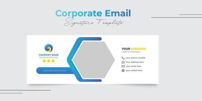 modelo de design de assinatura de e-mail moderno corporativo vetor