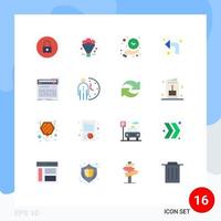 16 temático vetor plano cores e editável símbolos do ao controle acima relógio recarregar Salve  Tempo editável pacote do criativo vetor Projeto elementos