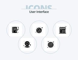 do utilizador interface glifo ícone pacote 5 ícone Projeto. . fazer compras. escrever. mercado loja. som vetor