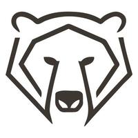 logotipo de urso limpo moderno mínimo. ícone de modelo de logotipo simples. vetor