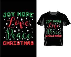 alegria esperança amor feio Natal t camisa Projeto vetor