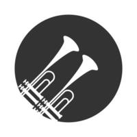 design de ícone de logotipo de trompete vetor