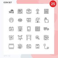 25 criativo ícones moderno sinais e símbolos do humano habilidades conectados comunicação enviar editável vetor Projeto elementos