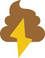 design de ícone de vetor de tempestade de cocô