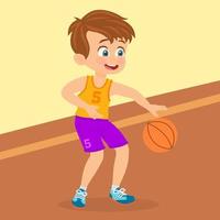 adolescente em um agasalho jogando basquete