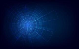 círculo azul abstrato tecnologia inovação conceito de fundo vector