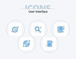 do utilizador interface azul ícone pacote 5 ícone Projeto. . editar. jogar. livro. procurar vetor