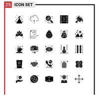 conjunto do 25 moderno ui ícones símbolos sinais para escova artes mercado arte meios de comunicação editável vetor Projeto elementos
