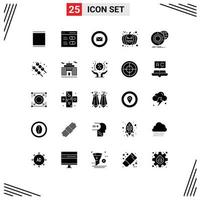 25 criativo ícones moderno sinais e símbolos do grande dados avatar enviar abóbora face editável vetor Projeto elementos
