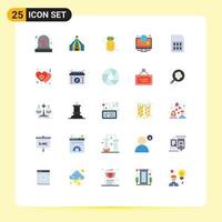 25 criativo ícones moderno sinais e símbolos do coração sim abacaxi telefone cartão editável vetor Projeto elementos