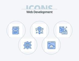rede desenvolvimento azul ícone pacote 5 ícone Projeto. desenvolvimento. navegador. dados. rede. encontrar vetor