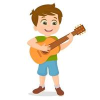 menino tocando violão vetor