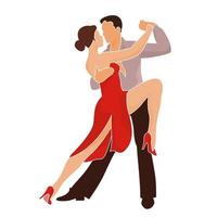 casal de tango argentino posando vetor