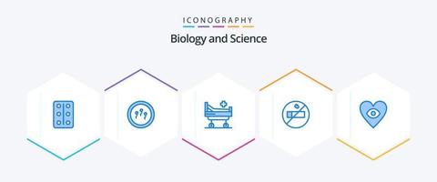 biologia 25 azul ícone pacote Incluindo . . hospital. amar. olho vetor