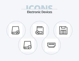 dispositivos linha ícone pacote 5 ícone Projeto. dispositivos. cartão. hardware. hardware. dispositivos vetor