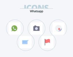 Whatsapp plano ícone pacote 5 ícone Projeto. localização. básico. bater papo. básico. imagem vetor