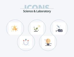 Ciência plano ícone pacote 5 ícone Projeto. . rato. Ciência. laboratório. Sol vetor