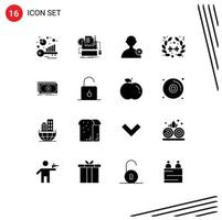16 criativo ícones moderno sinais e símbolos do transferir dinheiro teclado decoração arco editável vetor Projeto elementos