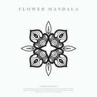 mandala de flores. elementos decorativos vintage. padrão oriental, ilustração vetorial. vetor