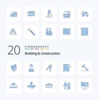 20 construção e construção azul cor ícone pacote gostar papel de parede Projeto reparar interior casa vetor