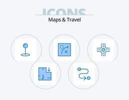 mapas e viagem azul ícone pacote 5 ícone Projeto. . algoritmo. vetor