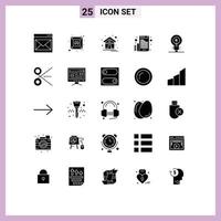 25 criativo ícones moderno sinais e símbolos do conceito carta contato Arquivo eletrônico editável vetor Projeto elementos