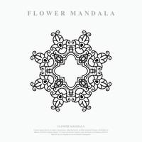 mandala de flores. elementos decorativos vintage. padrão oriental, ilustração vetorial. vetor