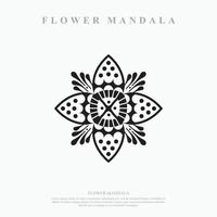 mandala de flores. elementos decorativos vintage. padrão oriental, ilustração vetorial. vetor