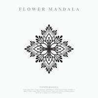 mandala de flores. elementos decorativos vintage. padrão oriental, ilustração vetorial. vetor