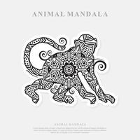 mandala de macaco. elementos decorativos vintage. padrão oriental, ilustração vetorial. vetor