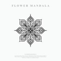 mandala de flores. elementos decorativos vintage. padrão oriental, ilustração vetorial. vetor