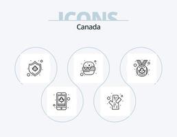 Canadá linha ícone pacote 5 ícone Projeto. célula. dia. bloquear. mês. calendário vetor