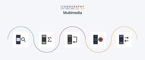 multimídia linha preenchidas plano 5 ícone pacote Incluindo . trocar. intercâmbio. coluna vetor