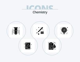 química glifo ícone pacote 5 ícone Projeto. molécula. derrubar. laboratório. dispositivo. gás vetor