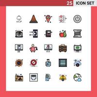 25 criativo ícones moderno sinais e símbolos do em valor localização transferir finança editável vetor Projeto elementos