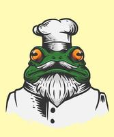 ilustração do chef sapo vetor