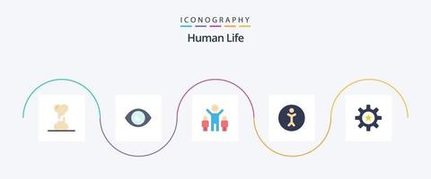 humano plano 5 ícone pacote Incluindo recursos. humano. empresa. hora humano vetor