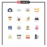 16 universal plano cor sinais símbolos do empregado o negócio dinheiro objetivo fazer compras editável pacote do criativo vetor Projeto elementos