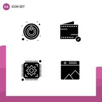conjunto do moderno ui ícones símbolos sinais para poder desenvolvimento adicionar carteira imagem editável vetor Projeto elementos