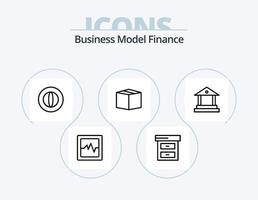 finança linha ícone pacote 5 ícone Projeto. . download. novo. caixa. copo vetor