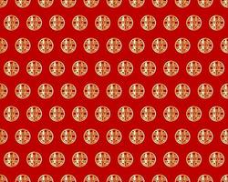 resumo. padrão sem emenda chinês. fundo vermelho-dourado padrão oriental. design para travesseiro, impressão, moda, roupas, tecido, embrulho para presente. vetor. vetor