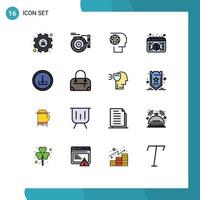 16 criativo ícones moderno sinais e símbolos do venda encontro equipe técnica calendário pessoal editável criativo vetor Projeto elementos